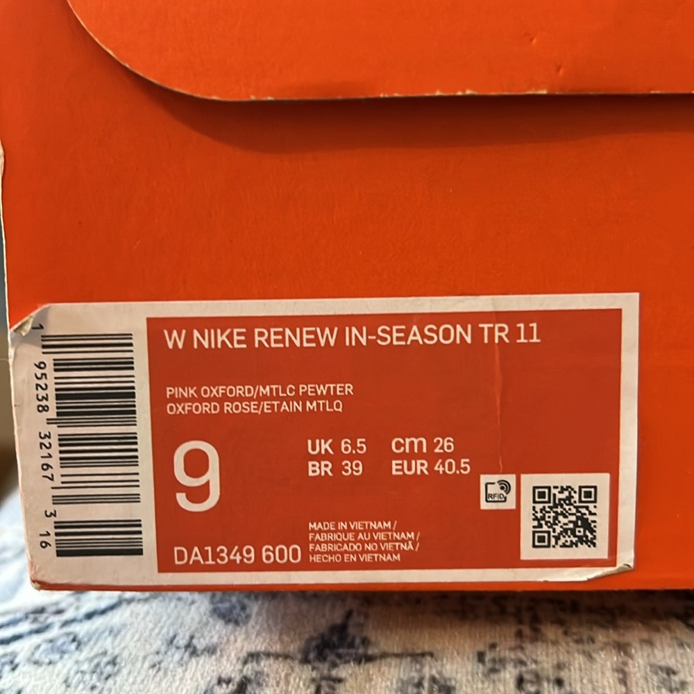 NIB Nike Renew in-Season TR 11 Womens Running Shoe (9, Pink Oxford/MTLC Pewter - Picture 9 of 9